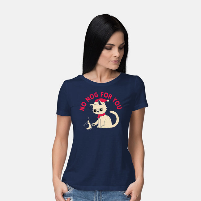 No Nog For You-womens basic tee-DinoMike