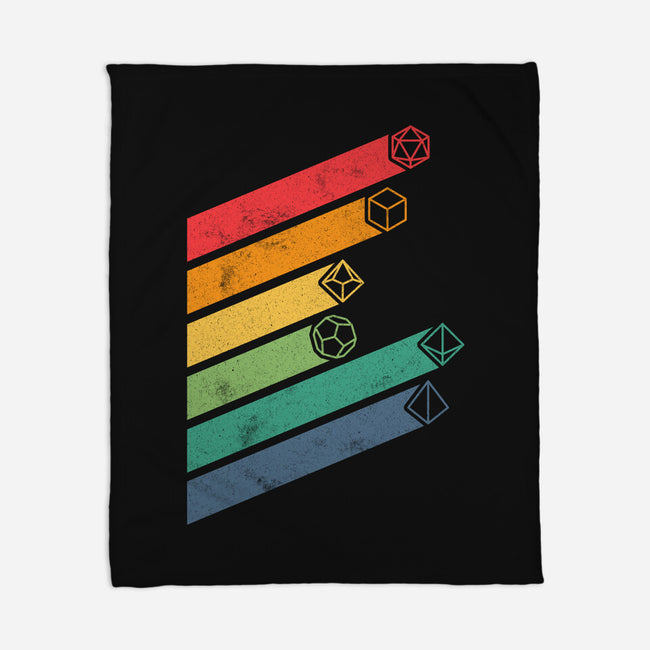 Dice Stripes-none fleece blanket-ShirtGoblin