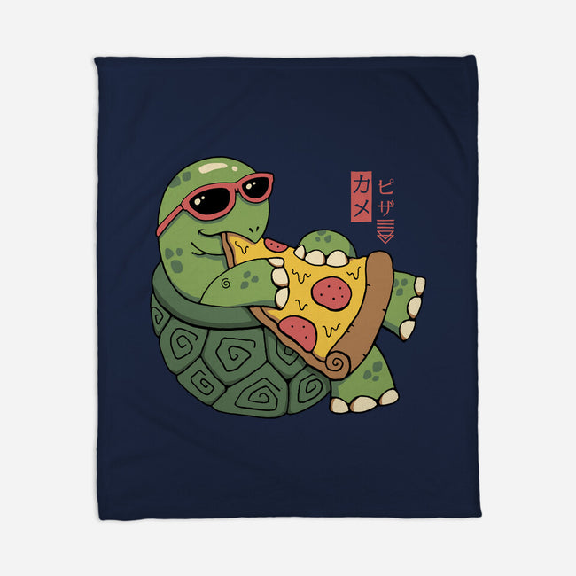 Pizza Turtle-none fleece blanket-vp021