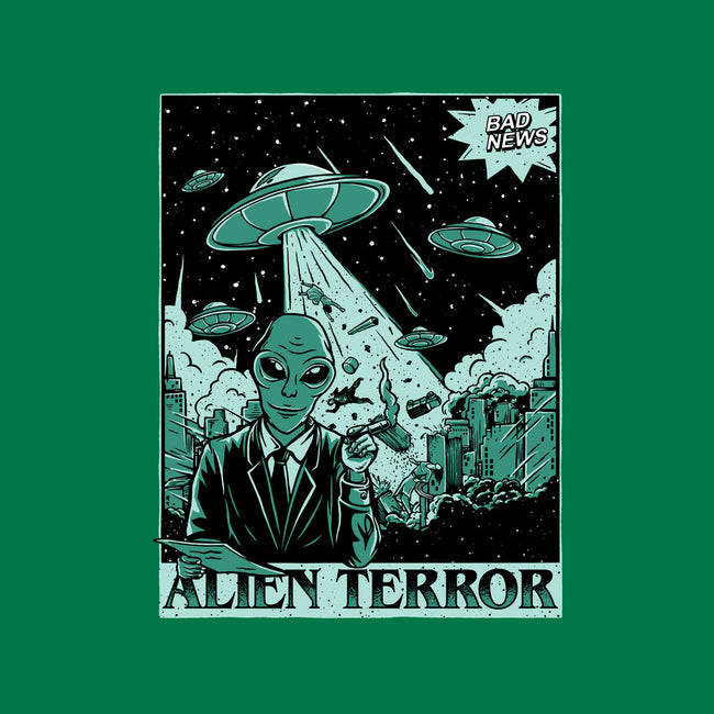 Alien Attacks The City-none stretched canvas-Slikfreakdesign