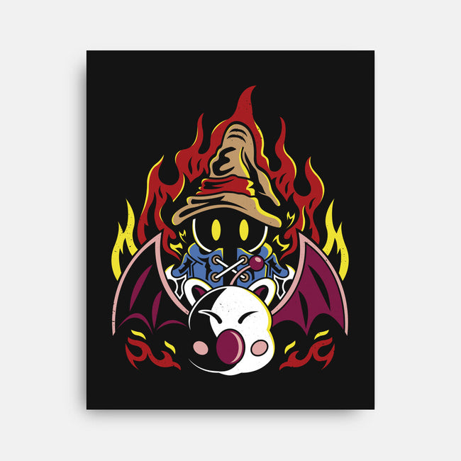 Vivi And Moogle-none stretched canvas-Logozaste