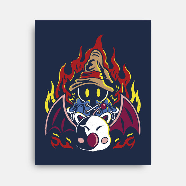 Vivi And Moogle-none stretched canvas-Logozaste