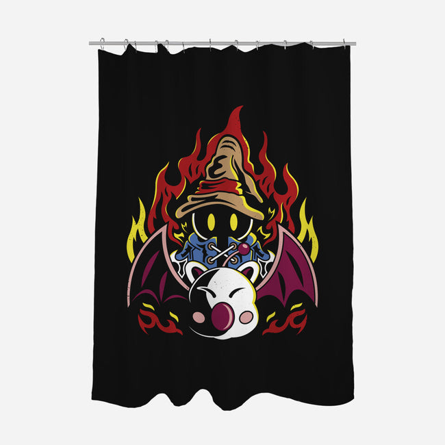 Vivi And Moogle-none polyester shower curtain-Logozaste