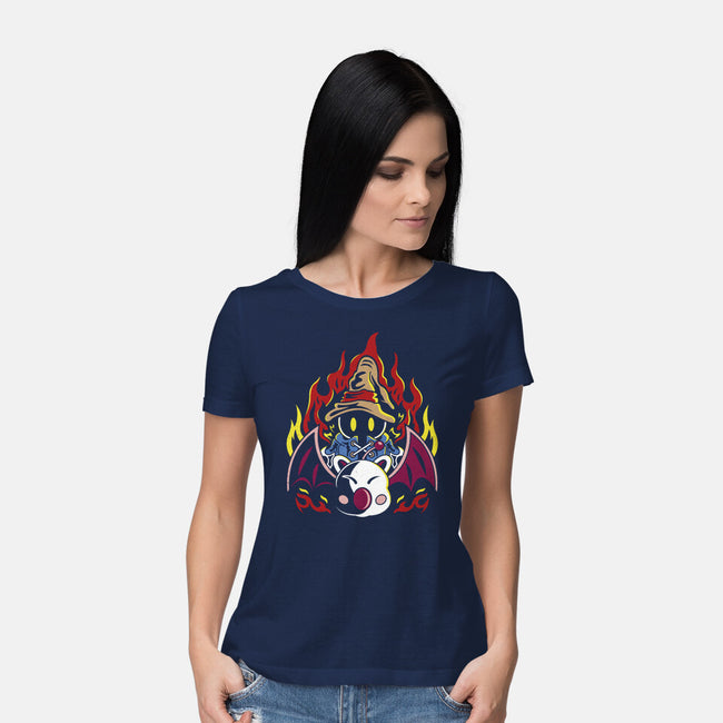 Vivi And Moogle-womens basic tee-Logozaste