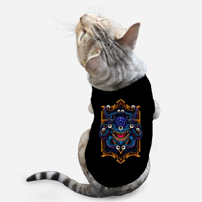 The Beholder-cat basic pet tank-ShirtGoblin