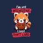 Insensitive Red Panda-none polyester shower curtain-NemiMakeit