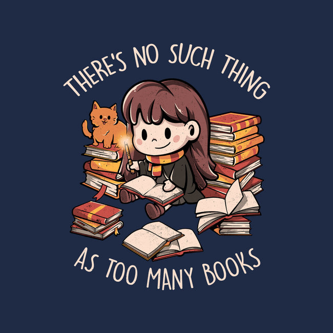 No Such Thing As Too Many Books-womens v-neck tee-eduely