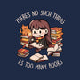 No Such Thing As Too Many Books-womens v-neck tee-eduely