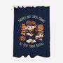 No Such Thing As Too Many Books-none polyester shower curtain-eduely