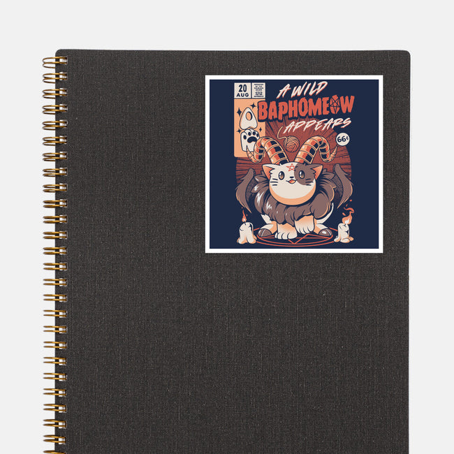 Baphomeow-none glossy sticker-ilustrata