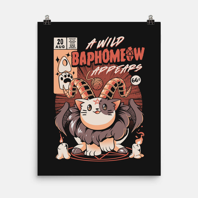Baphomeow-none matte poster-ilustrata