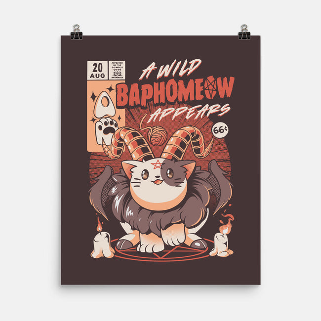 Baphomeow-none matte poster-ilustrata