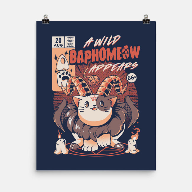 Baphomeow-none matte poster-ilustrata