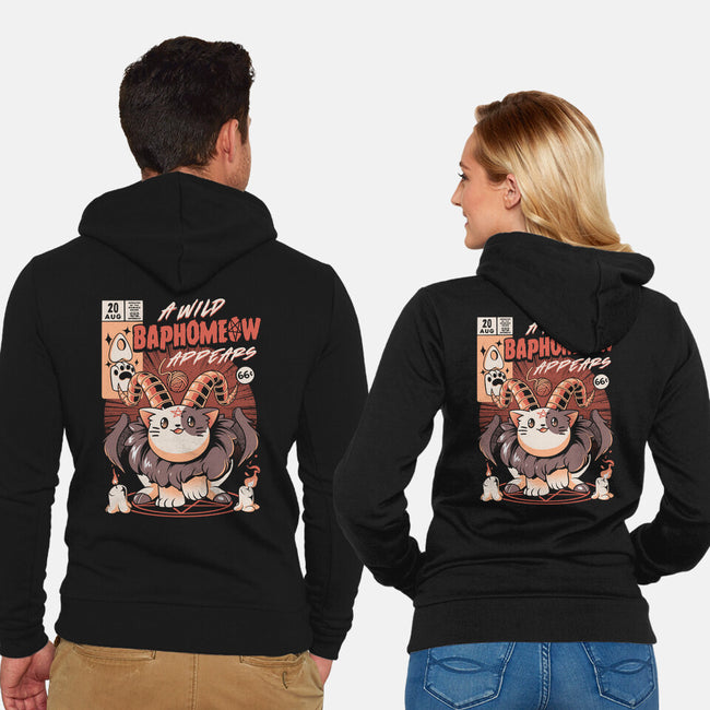 Baphomeow-unisex zip-up sweatshirt-ilustrata