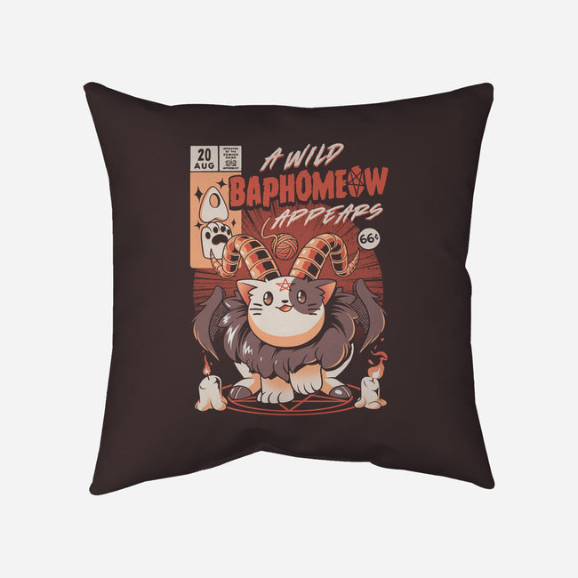 Baphomeow-none removable cover throw pillow-ilustrata