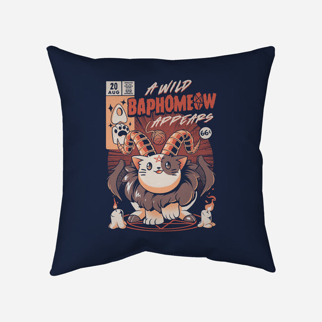 Baphomeow-none removable cover throw pillow-ilustrata