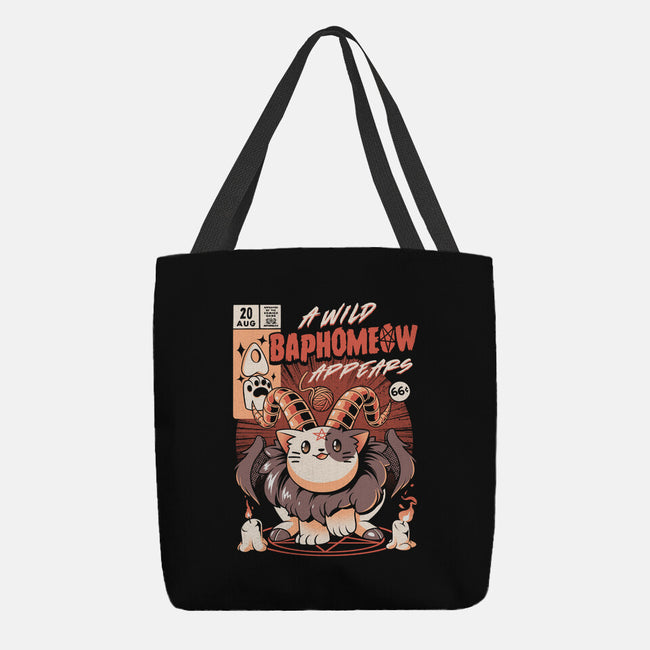 Baphomeow-none basic tote-ilustrata