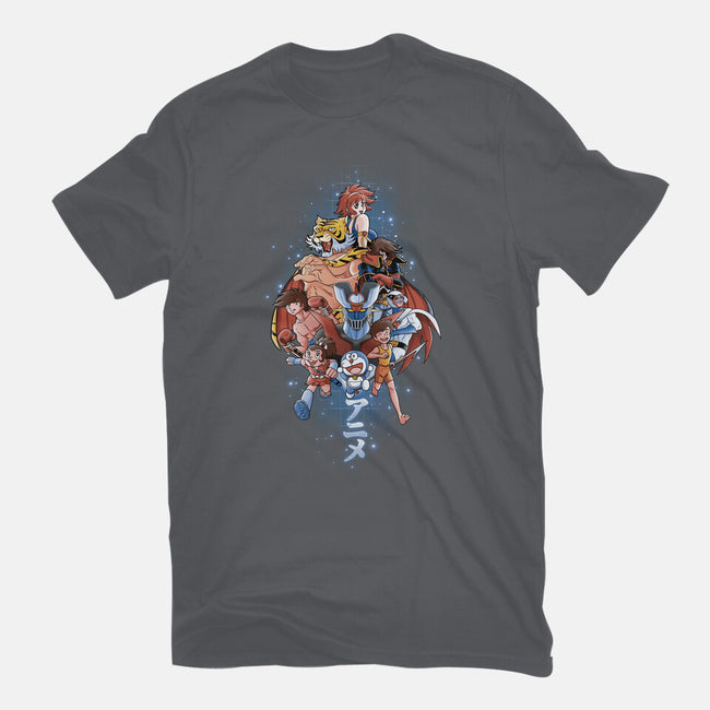 First Anime Heroes-womens basic tee-Skullpy
