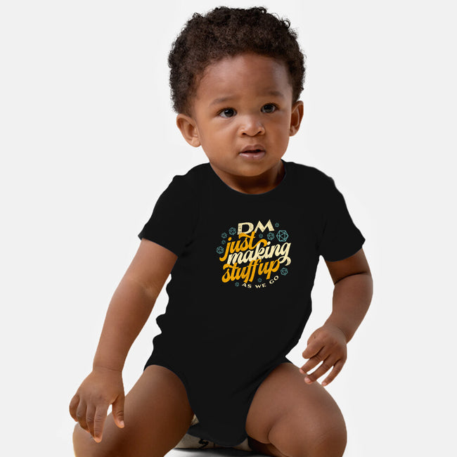 DM Making Stuff Up-baby basic onesie-ShirtGoblin
