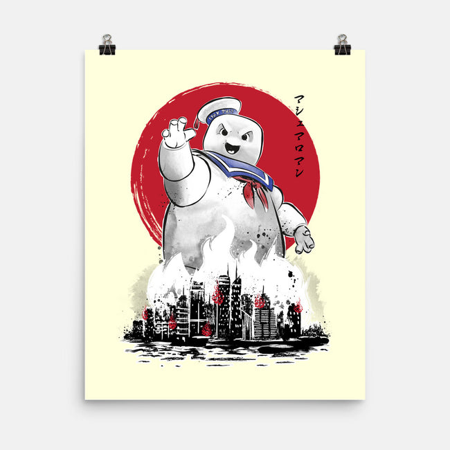 Marshmallow Man Sumi-E-none matte poster-DrMonekers