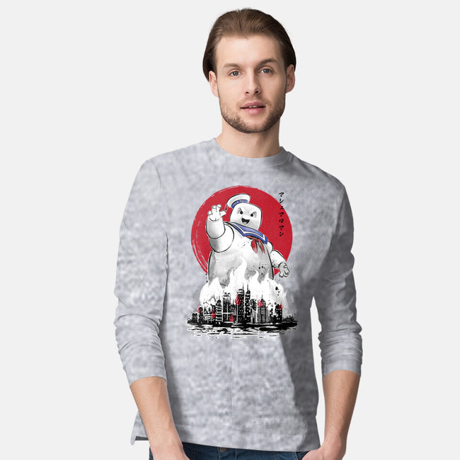 Marshmallow Man Sumi-E-mens long sleeved tee-DrMonekers