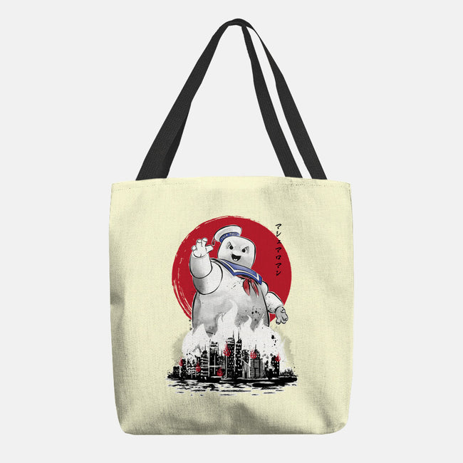 Marshmallow Man Sumi-E-none basic tote-DrMonekers