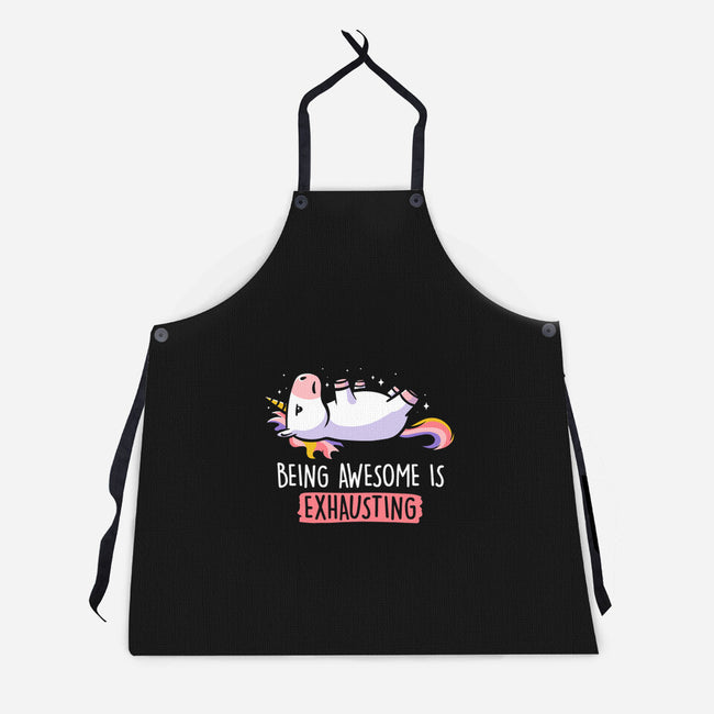 Being Awesome Is Exhausting-unisex kitchen apron-eduely