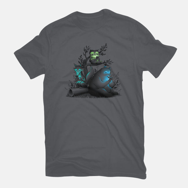 Connecting With The Forest Animals-womens fitted tee-tobefonseca