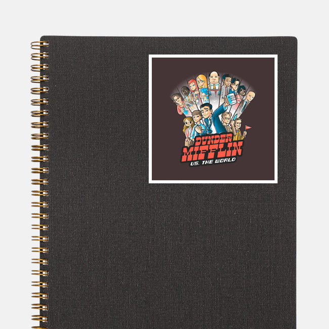 Dunder Mifflin Vs The world-none glossy sticker-trheewood