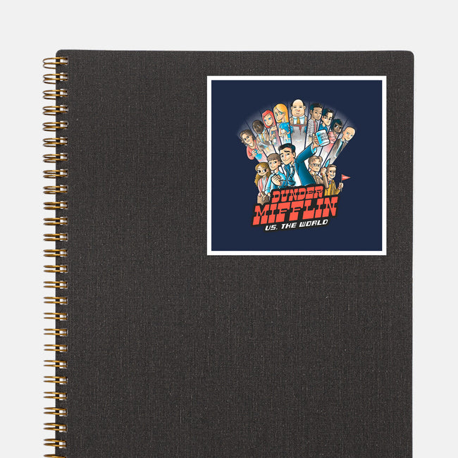 Dunder Mifflin Vs The world-none glossy sticker-trheewood