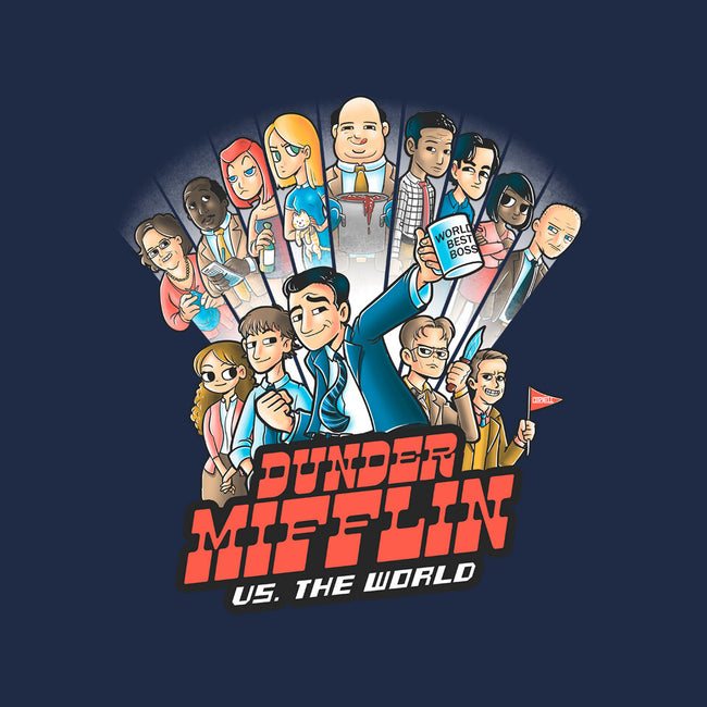 Dunder Mifflin Vs The world-mens basic tee-trheewood