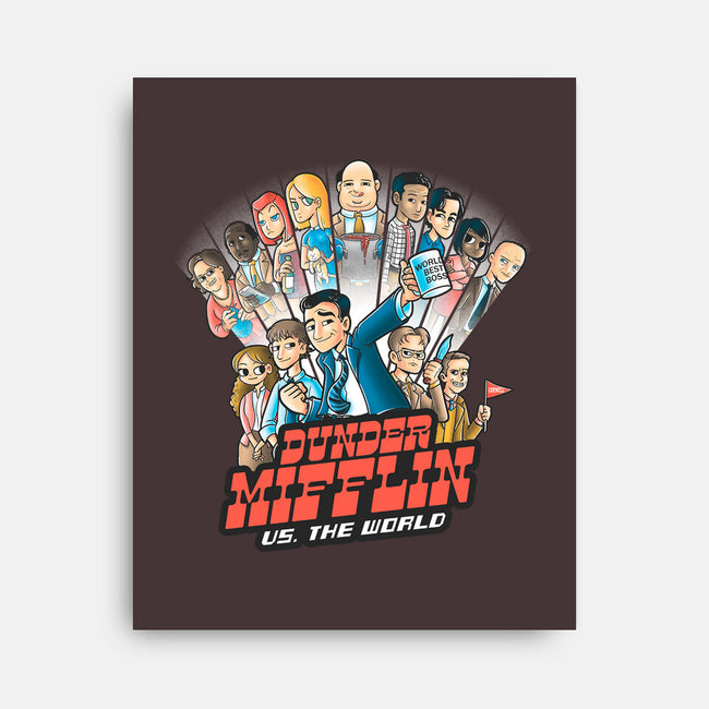 Dunder Mifflin Vs The world-none stretched canvas-trheewood