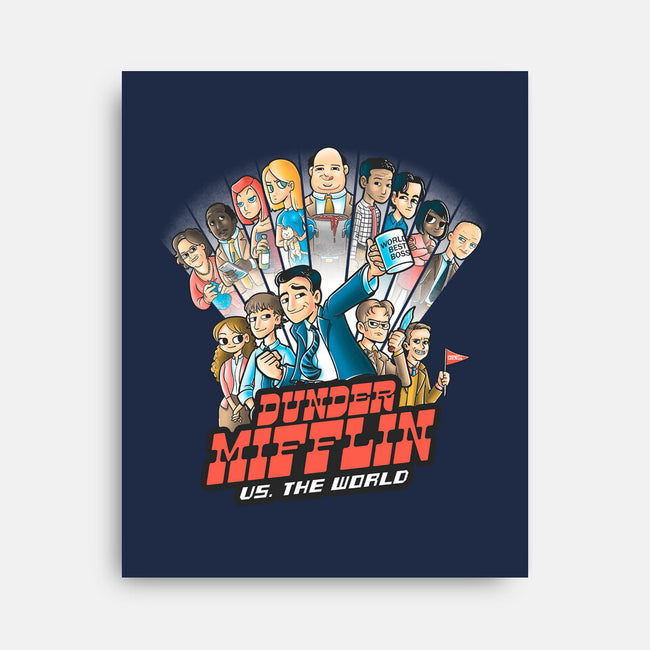 Dunder Mifflin Vs The world-none stretched canvas-trheewood