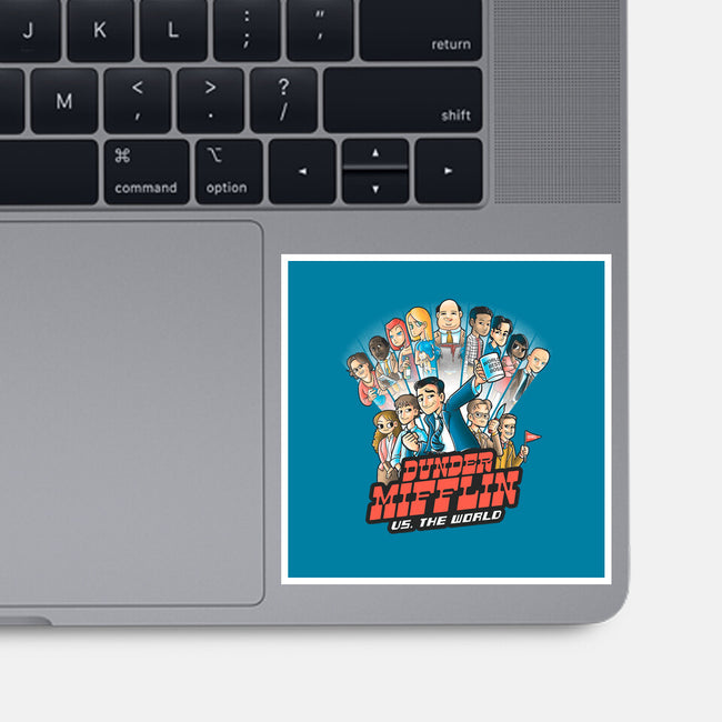 Dunder Mifflin Vs The world-none glossy sticker-trheewood