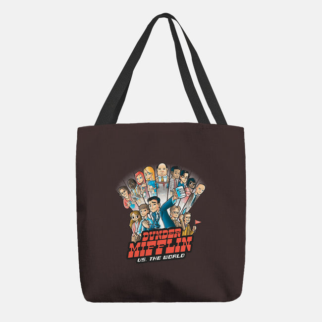 Dunder Mifflin Vs The world-none basic tote-trheewood
