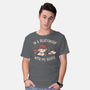 In A Relationship With My Books-mens basic tee-eduely