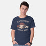 In A Relationship With My Books-mens basic tee-eduely