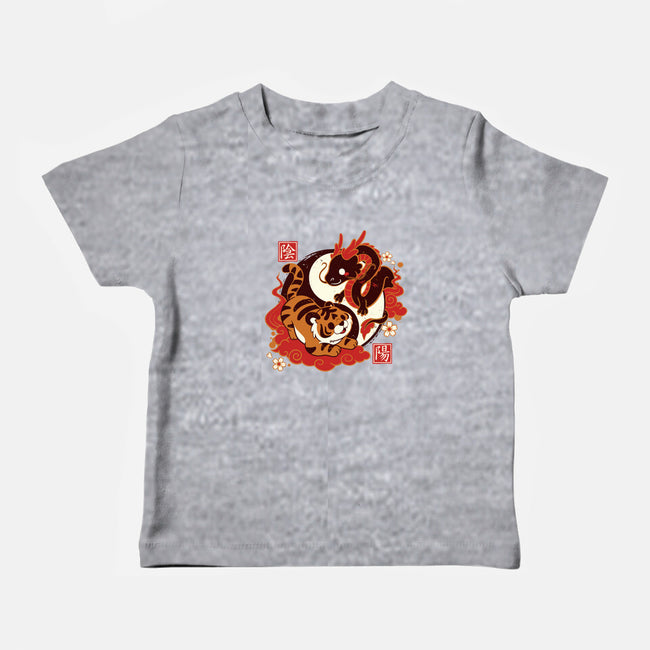 Yin And Yang Tiger Dragon-baby basic tee-NemiMakeit