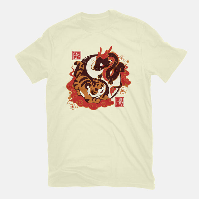 Yin And Yang Tiger Dragon-mens premium tee-NemiMakeit