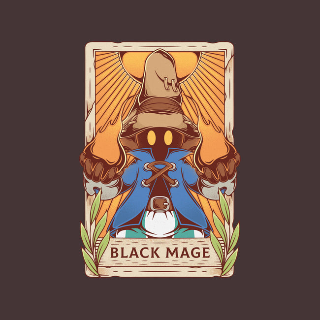 Black Mage Tarot Card-none stretched canvas-Alundrart
