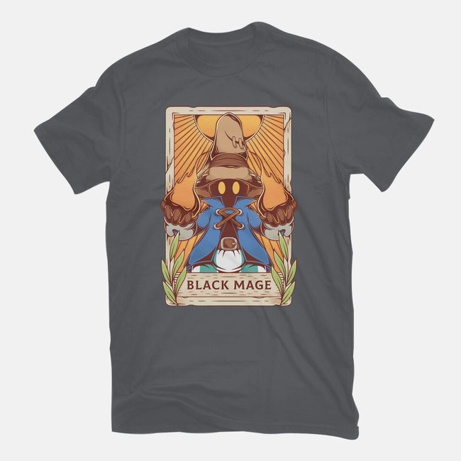 Black Mage Tarot Card-womens basic tee-Alundrart