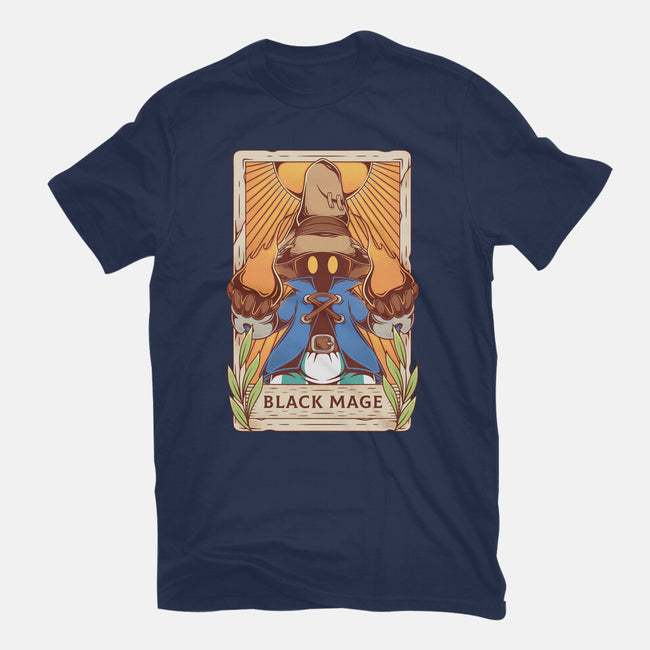 Black Mage Tarot Card-womens basic tee-Alundrart