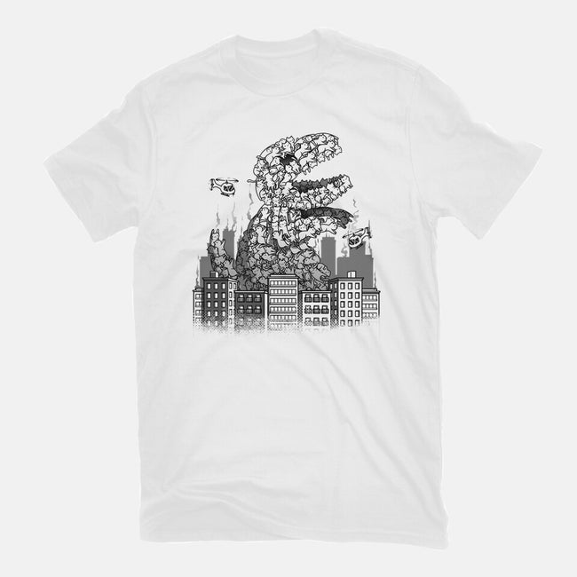 Catzilla Attacks-womens fitted tee-tobefonseca