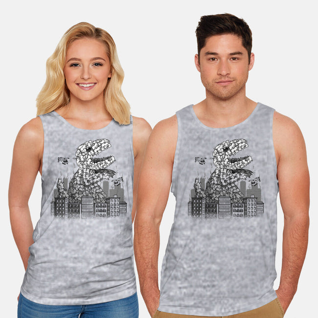Catzilla Attacks-unisex basic tank-tobefonseca