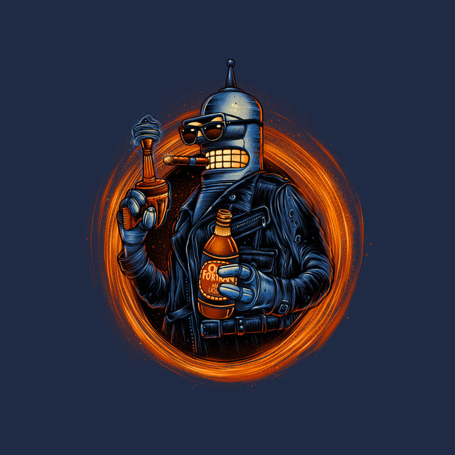 Benderminator-none polyester shower curtain-glitchygorilla
