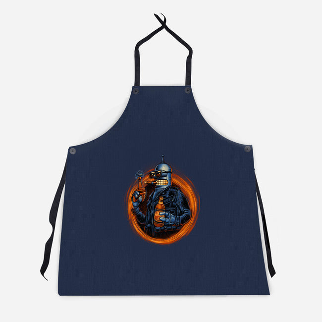 Benderminator-unisex kitchen apron-glitchygorilla
