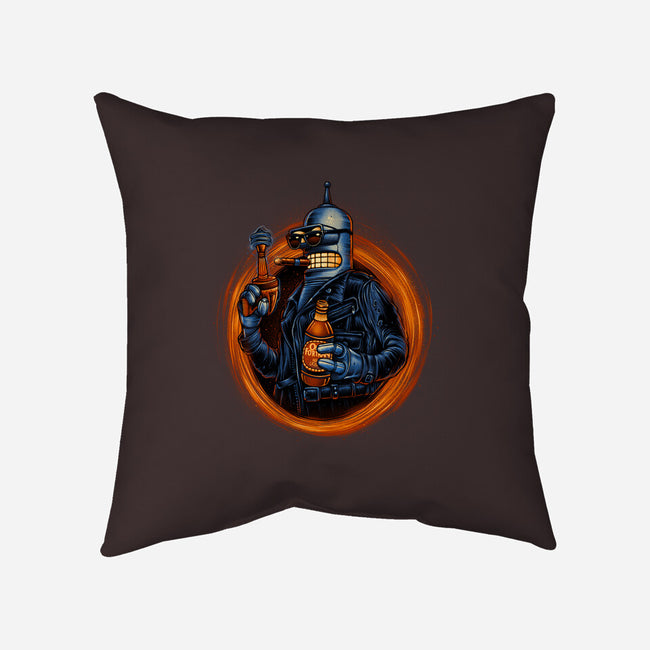 Benderminator-none removable cover throw pillow-glitchygorilla