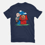 Rooftop Pizza-womens fitted tee-fanfabio