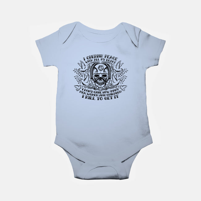 I Cherish Peace-baby basic onesie-kg07