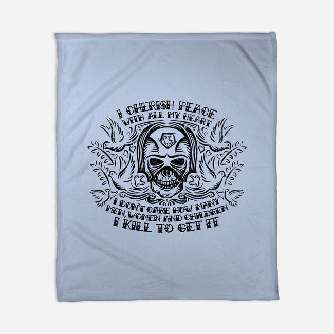 I Cherish Peace-none fleece blanket-kg07